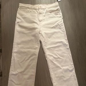 JOE’s “The Blake” high rise wide leg crop  cream colored denim